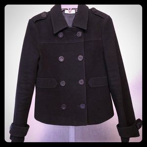 JLo cropped pea coat